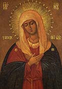 Icon of the Mother of God “Tenderness” from Pskov-Pechersk