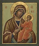 Weeping Tikhvin Icon of the Mother of God on Mt Athos